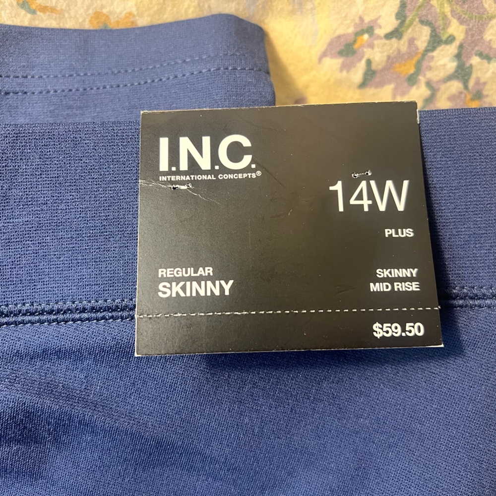 INC International Concepts Navy Skinny Pants - Picture 2 of 13